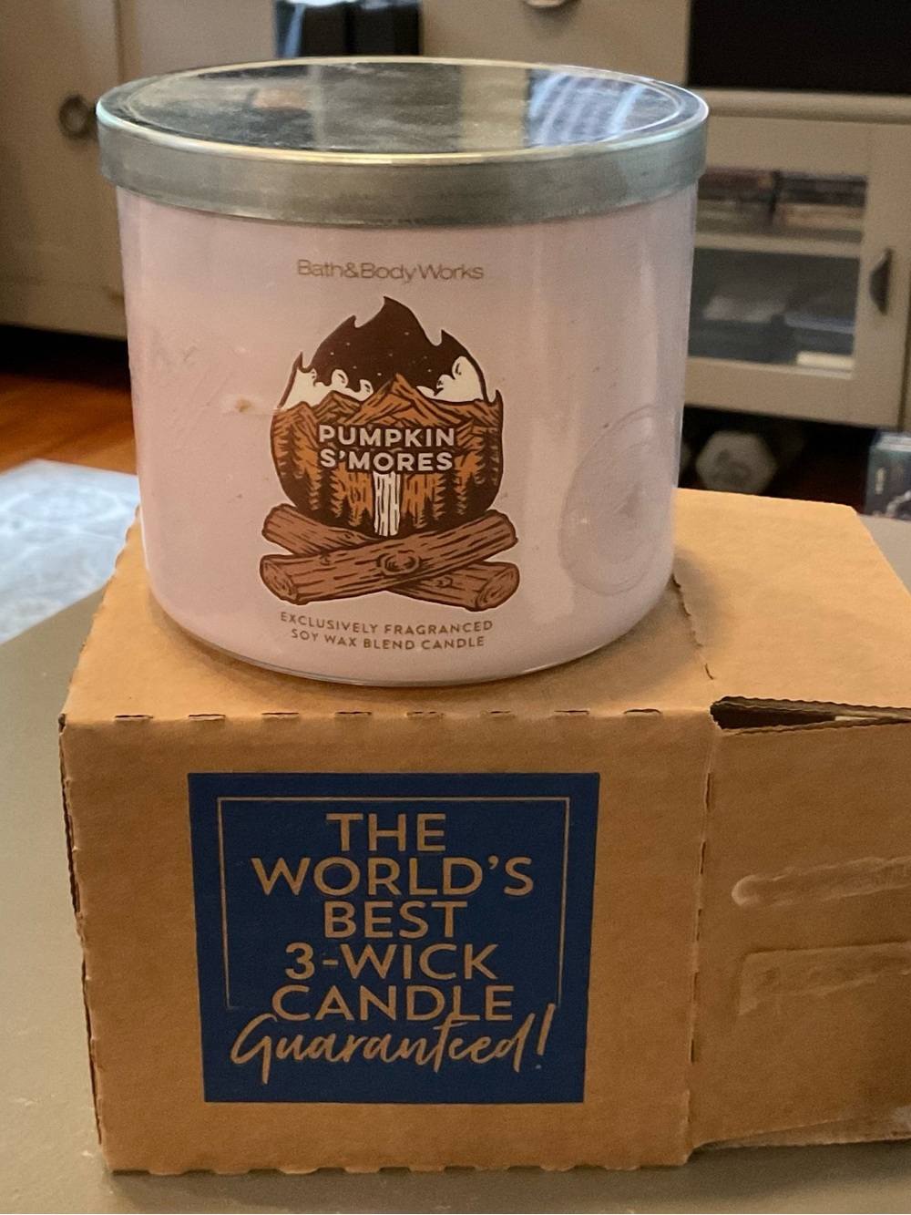 Bath and Body Works 3 wick candle, Pumpkin S’mores, In Box, New